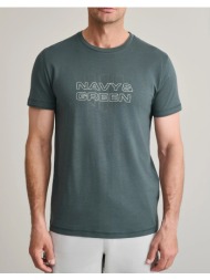 navy&green μπλουζα λαιμοκοψη 24tu.347/5r-army green armygreen
