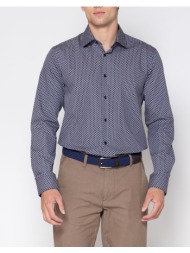 the bostonians πουκαμισο charles ποπλινα slim fit classic slim fit 3acp2493-navy navyblue