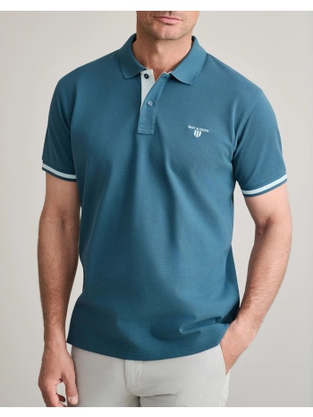 navy&green μπλουζακι πολο m/χρωμο, custom fit σε προσφορά