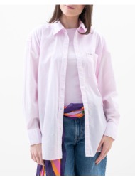 guess jeans gj ls os pocket shirt πουκαμισο γυναικειο w6ghc2wn861-g491 lilac