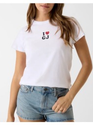 guess jeans gj ss cn i love gj reg tee μπλουζα γυναικειο w6gi45k8hm0-g011 white