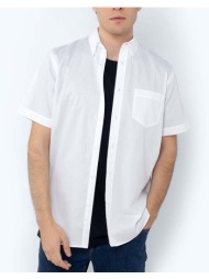 the bostonians πουκαμισο fil a fil regular fit plain fil a fil button-down regular fit 3bap0000-whit