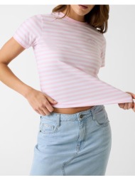 guess jeans gj ss cn reg yd striped tee μπλουζα γυναικειο w6gi05kcie1-s0ah lilac