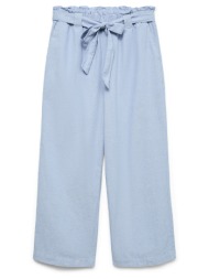 vero moda vmnorma hw paperbag chambray culotte 10346275-light bluemelange lightblue