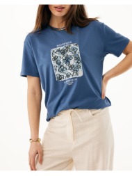 mexx waterflower t-shirt mf007804561w-194030 blue
