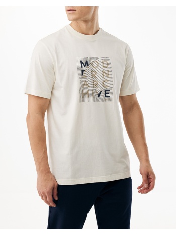 mexx logo t-shirt mf007802261m-110104 cream σε προσφορά