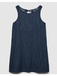 vero moda vmtinka sl a-shapeabk dnm dress si370 10345709-dark blue denim denimdarkblue