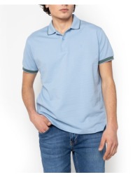 the bostonians μπλουζα polo pique waffle regular fit 3ps1301-light lightblue