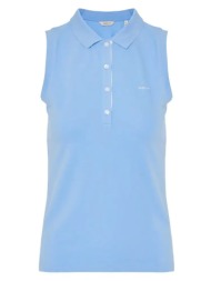 gant μπλουζα χμ contrast sleeveless pique polo 3gw4201475-424 lightblue