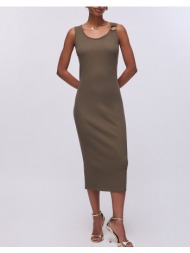 liu jo beachwear_va6j05_abito jersey costina φορεμα γυναικειο va6129j4822-x0763 khaki