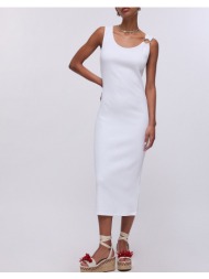 liu jo beachwear_va6j05_abito jersey costina φορεμα γυναικειο va6129j4822-11110 white