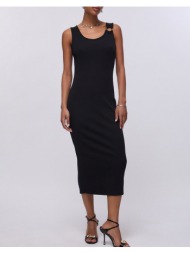 liu jo beachwear_va6j05_abito jersey costina φορεμα γυναικειο va6129j4822-22222 black
