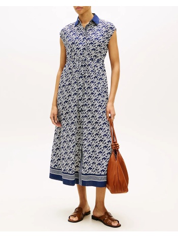 tommy hilfiger swimshop silk voile aop midi drs σε προσφορά