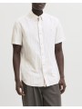 jack&jones jprblusummer lin. bl. shield ss shirt sn 12295803-mermaidstripes:regular fit offwhite