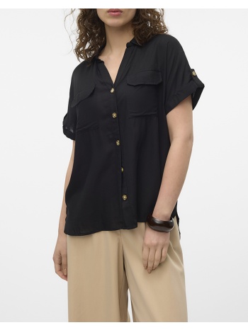 vero moda vmbumpy ss shirt wvn noos 10310139-black black σε προσφορά