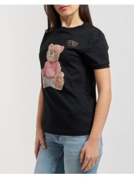 guess carla cn ss t-shirt μπλουζα γυναικειο v6ri08k8fq4-jblk black