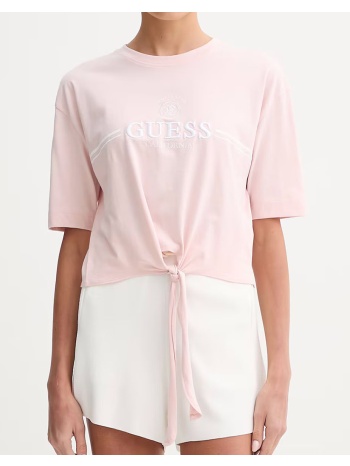 guess cn ss bow t-shirt μπλουζα γυναικειο v6gi20k3509-g67b