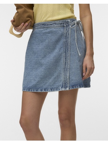 vero moda vmliza mr short denim wrap skirt ga noos