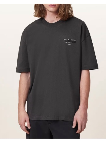all saints redact ss crew m002pc-washed black jetblack
