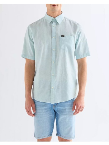 wrangler ss 1 pkt shirt 112378046-forget me not lightgreen