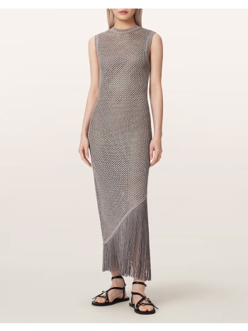 all saints dress w191de-pebble grey gray