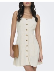 only onlsiesta linen bl short strap dress pnt 15370390-moonbeam cream