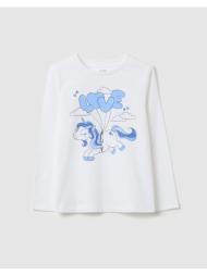 ovs ls tshirt 4/5 with strass 2197036-lucent white white