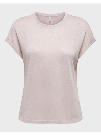 only onlamber ss o-neck shine top jrs 15343485-pale