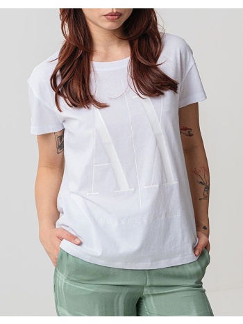 armani exchange t-shirt . 8nytcxyjg3z-u0002 totalwhite