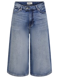 only onlshiloh mw wide dnm shorts tai 15370905-medium blue denim denimblue