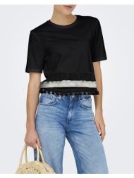 only onlfilippa s/s tassel top jrs 15211681-blackmio tassel sunlight black