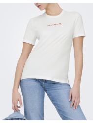 only onlmilena s/s t-shirt box sud jrs 15368653-cloud dancerofficereddahlia white