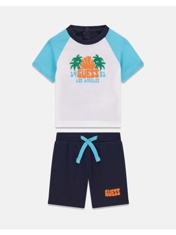 guess set ss t-shirt+terry shorts σετ παιδικο boy