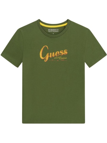 guess ss t-shirt μπλουζα παιδικο boy l6gi01k8hm4-g8v4 olive