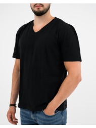 superdry d3 ovin classic cotton linen vee μπλουζα ανδρικο m1012391a-12a black