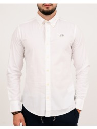 la martina πουκαμισο μμ man shirt l/s poplin 3lmccmc02-pp483-00001 white