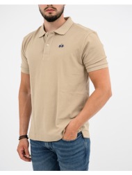 la martina μπλουζα polo κμ man polo s/s sleeve cotton piq 3lmbpmp11-04167 biege