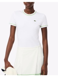 lacoste μπλουζα κμ tee-shirt ss 3tf5289-3sm offwhite