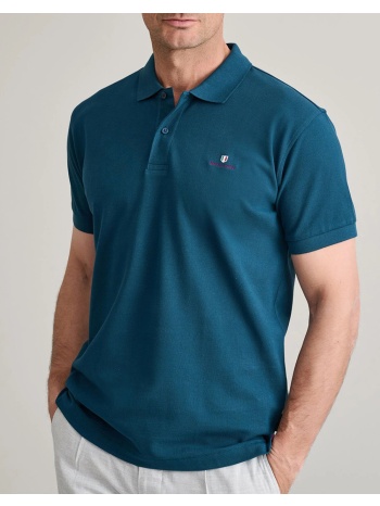 navy&green μπλουζακι πολο m/χρωμο, custom fit