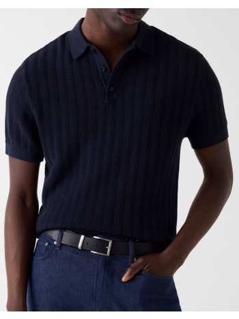 guess lonny polo ss harringbone stit μπλουζα ανδρικο σε προσφορά
