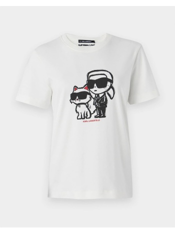 karl lagerfeld ikon sketch duo t-shirt a1w17129-b09 cream σε προσφορά