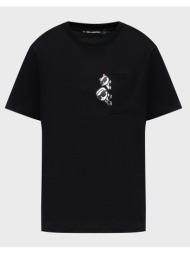 karl lagerfeld ikon peek a boo pocket t-shirt b2w17081-999 black