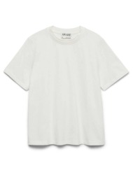 aware by vero moda awvirginia ss o-neck emb t-shirt 10339700-snow white white