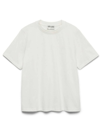 aware by vero moda awvirginia ss o-neck emb t-shirt σε προσφορά