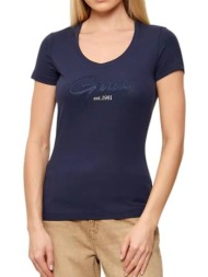 guess ss cn guess script tee μπλουζα γυναικειο w6gi14k3033-g7p1 darkblue