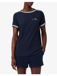 lacoste μπλουζα κμ tee-shirt ss 3tf9890-525 navyblue