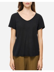 dirty laundry v-neck linen blend t-shirt dlwt000152-black black