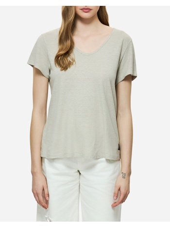 dirty laundry v-neck linen blend t-shirt dlwt000152-sand σε προσφορά