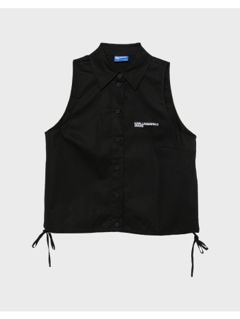 karl lagerfeld jeans klj sleeveless blouse b2w11020-999 σε προσφορά