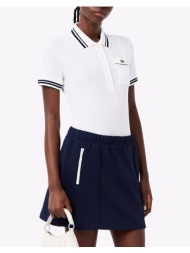 lacoste μπλουζα πολο κμ polo ss 3df0858-522 white